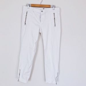 CALVIN KLEIN White Zipper Jeans
